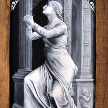 Load image into Gallery viewer, LARGE Antique 19c French Limoges Enamel on Copper Grisaille Portrait Plaque,