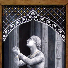 Load image into Gallery viewer, LARGE Antique 19c French Limoges Enamel on Copper Grisaille Portrait Plaque,
