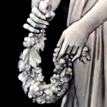 Load image into Gallery viewer, LARGE Antique 19c French Limoges Enamel on Copper Grisaille Portrait Plaque, Framed