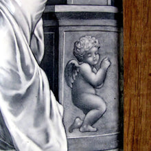 Load image into Gallery viewer, LARGE Antique 19c French Limoges Enamel on Copper Grisaille Portrait Plaque,