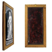 Load image into Gallery viewer, LARGE Antique 19c French Limoges Enamel on Copper Grisaille Portrait Plaque, Framed