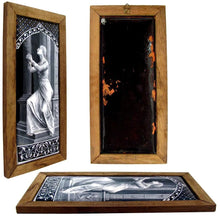 Load image into Gallery viewer, LARGE Antique 19c French Limoges Enamel on Copper Grisaille Portrait Plaque,