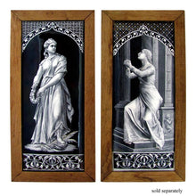 Load image into Gallery viewer, LARGE Antique 19c French Limoges Enamel on Copper Grisaille Portrait Plaque, Framed