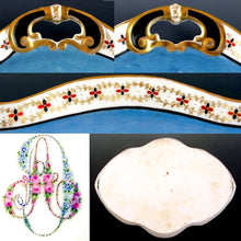 Load image into Gallery viewer, Large Antique French Porcelain Jardiniere, Matching Tray, Hand Painted Fruit & Flower Scenes,
