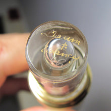 Load image into Gallery viewer, Antique French Sterling Silver & Signed Daum Nancy Glass Traveling Opera Liquor Flask Gold Vermeil