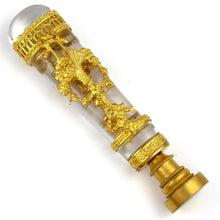 Load image into Gallery viewer, Ornate Antique French Napoleon III Empire Crystal Gilt Bronze Ormolu Wax Seal / Desk Stamp