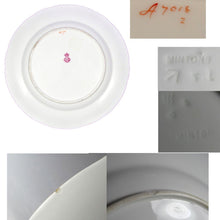 Load image into Gallery viewer, Antique 19c Minton English Porcelain Pink & Gold Encrusted Hand Painted Plates & Compote
