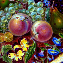 Load image into Gallery viewer, Antique French Sevres Porcelain Plate Gilt & Blue Lapis Border, Hand Painted Fruit Still Life