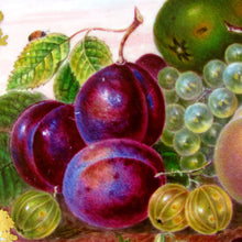 Load image into Gallery viewer, Antique French Sevres Porcelain Plate Gilt & Blue Lapis Border, Hand Painted Fruit Still Life