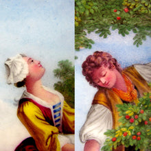 Load image into Gallery viewer, Antique French Sevres Porcelain Plate Gilt & Blue Lapis Border, Hand Painted Pastoral Scene