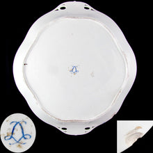 Load image into Gallery viewer, Antique French Sevres Porcelain Plate Gilt & Blue Lapis Border, Hand Painted Pastoral Scene