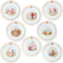 Load image into Gallery viewer, Set of Antique French Sevres Porcelain Hand Painted 10" Plates