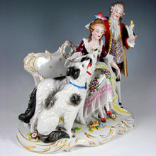 Load image into Gallery viewer, Antique Sitzendorf German Porcelain Group Figurine with Borzoi Dogs
