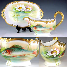 Load image into Gallery viewer, 14pc Antique French Limoges Porcelain Signed Hand Painted Fish Set