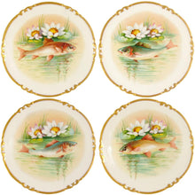 Load image into Gallery viewer, 14pc Antique French Limoges Porcelain Signed Hand Painted Fish Set