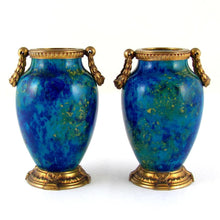 Load image into Gallery viewer, Paul Milet for Sevres Pair French Porcelain Vases, Gilt Bronze Mounts