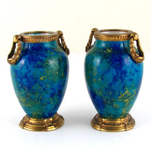 Load image into Gallery viewer, Paul Milet for Sevres Pair French Porcelain Vases, Gilt Bronze Mounts