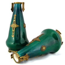 Load image into Gallery viewer, Pair of Paul Milet for Sevres Vases, French Porcelain & Signed DELAUNAY Bronze Mounts