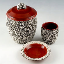 Load image into Gallery viewer, Art Deco Paul Milet Sevres French Ceramic Smoker Set Sang de Boeuf Ox Blood Red Glaze