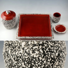 Load image into Gallery viewer, Art Deco Paul Milet Sevres French Ceramic Smoker Set Sang de Boeuf Ox Blood Red Glaze