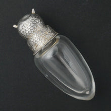 Load image into Gallery viewer, Victorian Sampson Mordan Sterling Silver Owl Perfume Scent Bottle