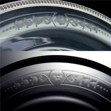 Load image into Gallery viewer, Pair Antique French Sterling Silver & Engraved Glass Compotes