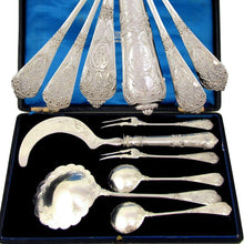 Load image into Gallery viewer, 6pc Antique French Sterling Silver Serving Set, Dessert, Berry & Ice Cream