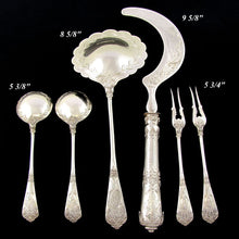Load image into Gallery viewer, 6pc Antique French Sterling Silver Serving Set, Dessert, Berry & Ice Cream