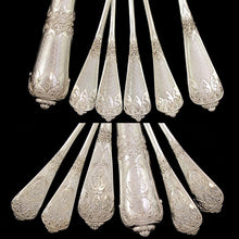 Load image into Gallery viewer, 6pc Antique French Sterling Silver Serving Set, Dessert, Berry & Ice Cream