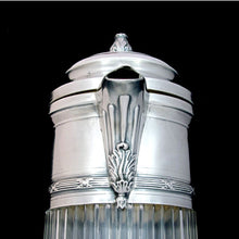 Load image into Gallery viewer, Antique French Sterling Silver Cut Crystal Claret Jug Pitcher