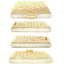 Load image into Gallery viewer, Art Deco French Silver & 18K Gold Ruby Jeweled Powder Compact & Lipstick Holder