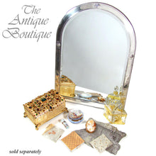 Load image into Gallery viewer, Art Deco French Silver & 18K Gold Ruby Jeweled Powder Compact & Lipstick Holder