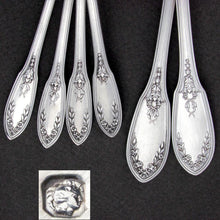 Load image into Gallery viewer, 6pc Antique French Sterling Silver Hors d'Oeuvre Serving Set, Butterflies & Flowers