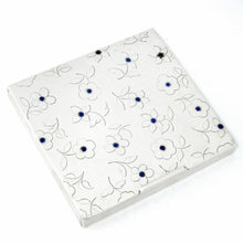 Load image into Gallery viewer, Art Deco French Sterling Silver Jeweled Sapphires Compact Mirror