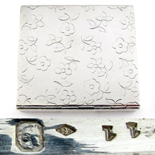 Load image into Gallery viewer, Art Deco French Sterling Silver Jeweled Sapphires Compact Mirror