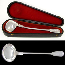 Load image into Gallery viewer, Antique French Sterling Silver Soup Serving Ladle, Original Box
