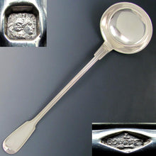 Load image into Gallery viewer, Antique French Sterling Silver Soup Serving Ladle, Original Box
