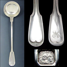 Load image into Gallery viewer, Antique French Sterling Silver Soup Serving Ladle, Original Box
