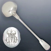 Load image into Gallery viewer, Antique French Sterling Silver Soup Serving Ladle, Original Box