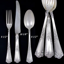 Load image into Gallery viewer, PUIFORCAT Antique French Sterling Silver 3pc Traveler's Dinner Flatware Set