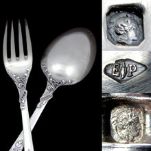 Load image into Gallery viewer, PUIFORCAT Antique French Sterling Silver 3pc Traveler's Dinner Flatware Set