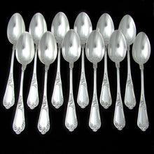 Load image into Gallery viewer, Antique French Sterling Silver Dessert Service & Teaspoon Set