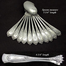 Load image into Gallery viewer, Antique French Sterling Silver Dessert Service & Teaspoon Set