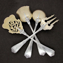 Load image into Gallery viewer, Antique French Sterling Silver Gilt Vermeil Hors d'Oeuvre Servers