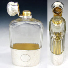 Load image into Gallery viewer, Victorian English Sterling Silver Whiskey Hip Flask London 1899