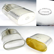 Load image into Gallery viewer, Victorian English Sterling Silver Whiskey Hip Flask London 1899