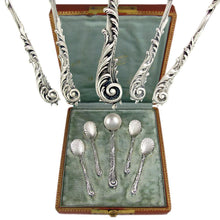 Load image into Gallery viewer, Antique French Sterling Silver Salt & Mustard Spoons Condiment Set
