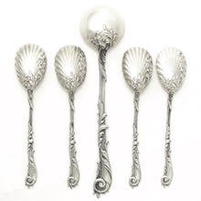 Load image into Gallery viewer, Antique French Sterling Silver Salt & Mustard Spoons Condiment Set