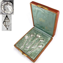 Load image into Gallery viewer, Antique French Sterling Silver Salt & Mustard Spoons Condiment Set