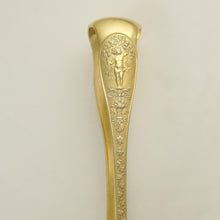 Load image into Gallery viewer, Antique French Sterling Silver Sugar Tongs Gilt Vermeil Putti & Grapes